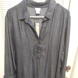 Chico's size 3 OR 16/18 us, denim color